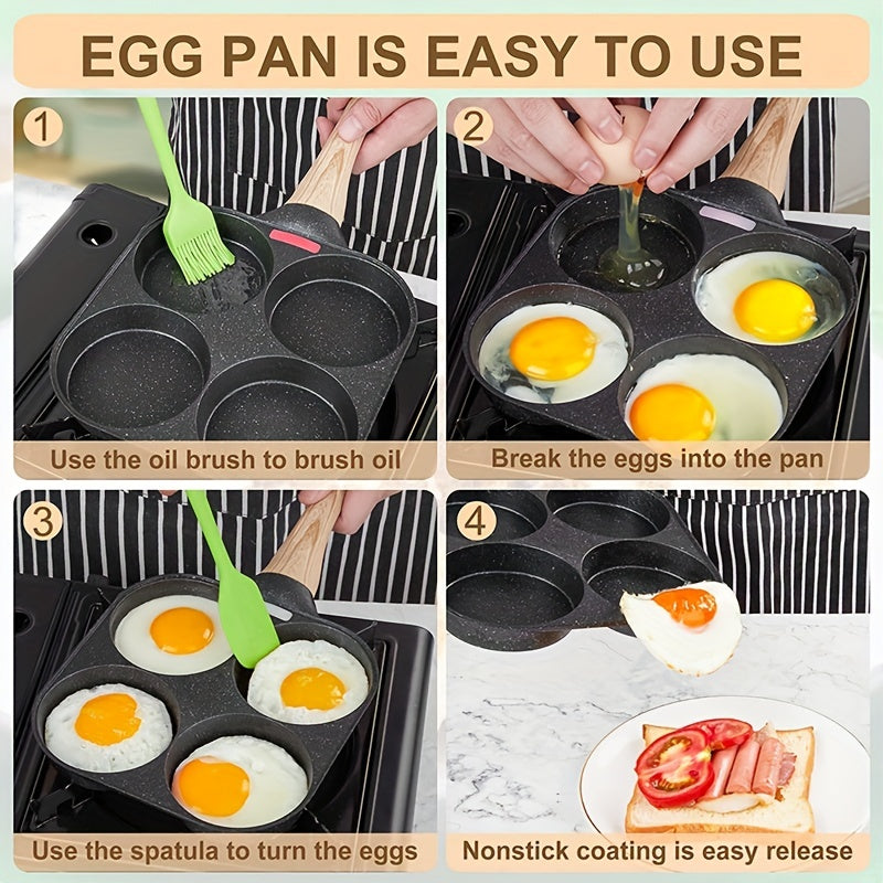 4-Hole Non-Stick Egg Frying Pan – Maifanstone Aluminum Skillet