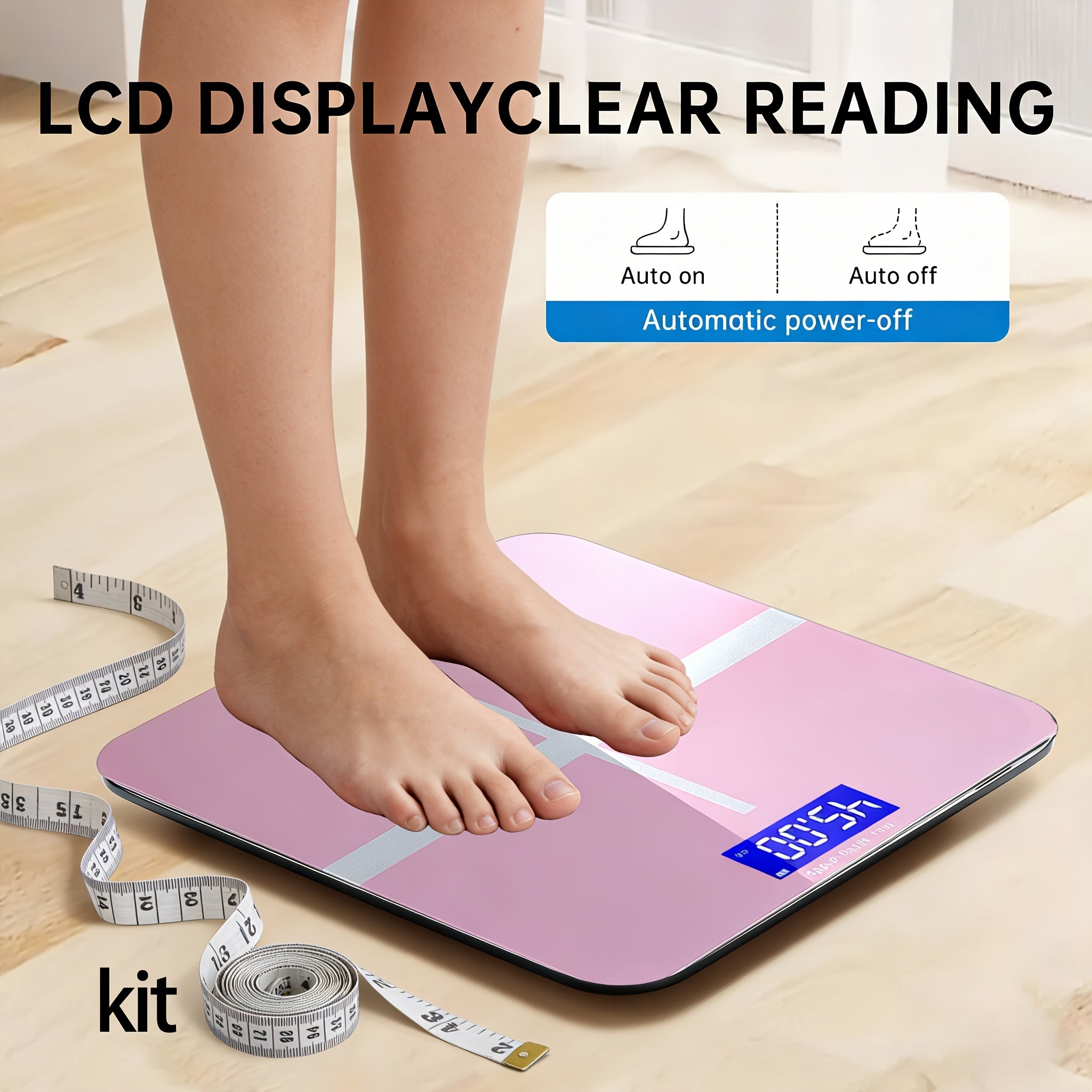 Digital Bathroom Scale – High-Precision Body Weight Scale with LCD Display