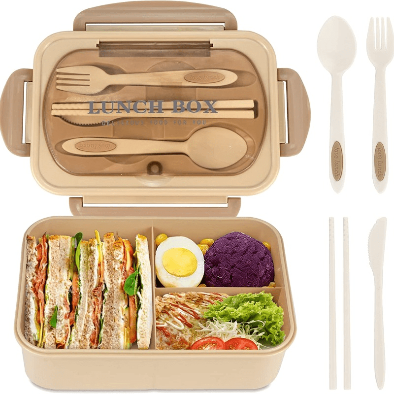 1000ml Bento Lunch Box – Leakproof 3-Compartment Food Container