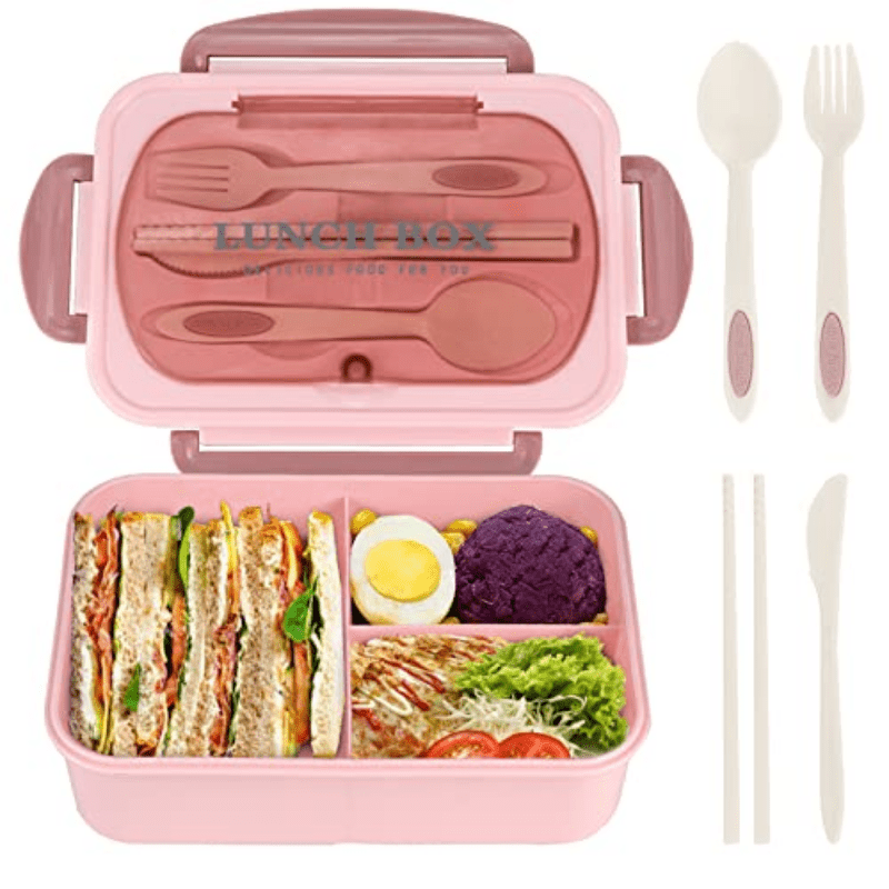 1000ml Bento Lunch Box – Leakproof 3-Compartment Food Container