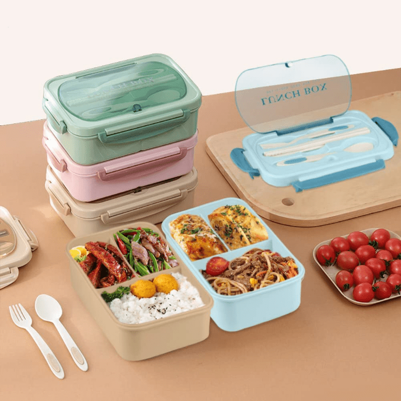1000ml Bento Lunch Box – Leakproof 3-Compartment Food Container