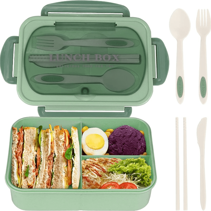 1000ml Bento Lunch Box – Leakproof 3-Compartment Food Container