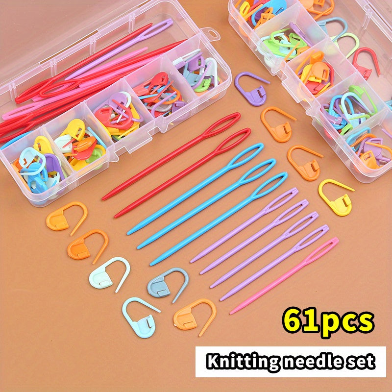 61-Piece Crochet & Knitting Kit – Complete DIY Craft Tool Set