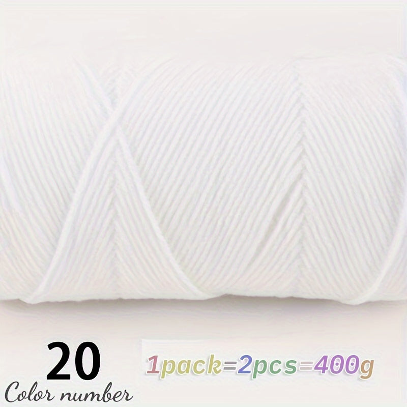 400g Multicolor Knitting Yarn – Soft Acrylic Yarn for DIY Projects