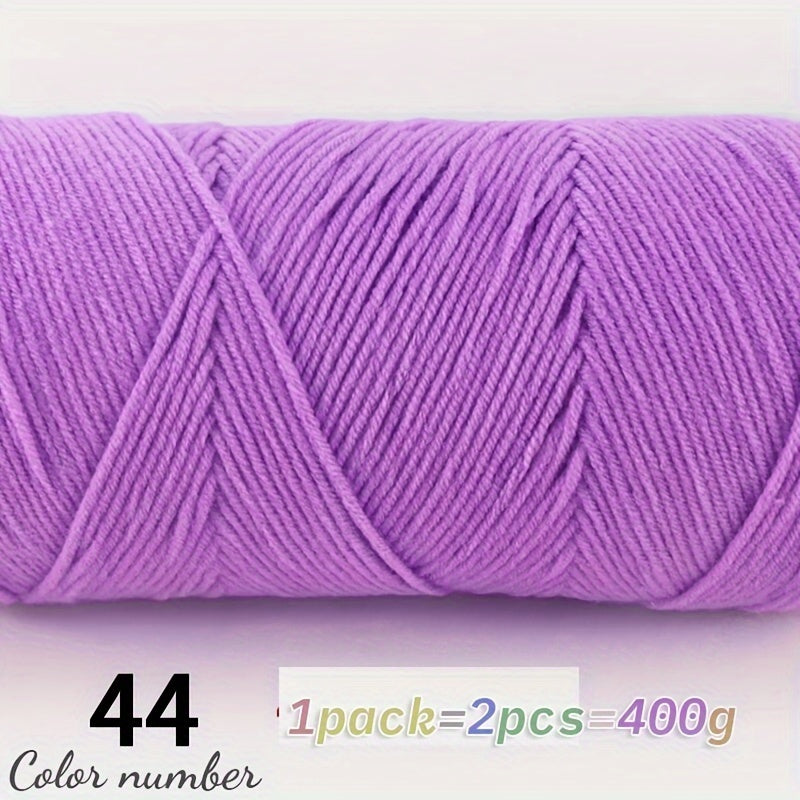 400g Multicolor Knitting Yarn – Soft Acrylic Yarn for DIY Projects