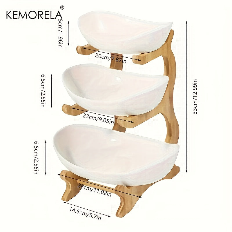 2/3-Tier Fruit Basket Stand – Large Capacity Kitchen Counter Organizer