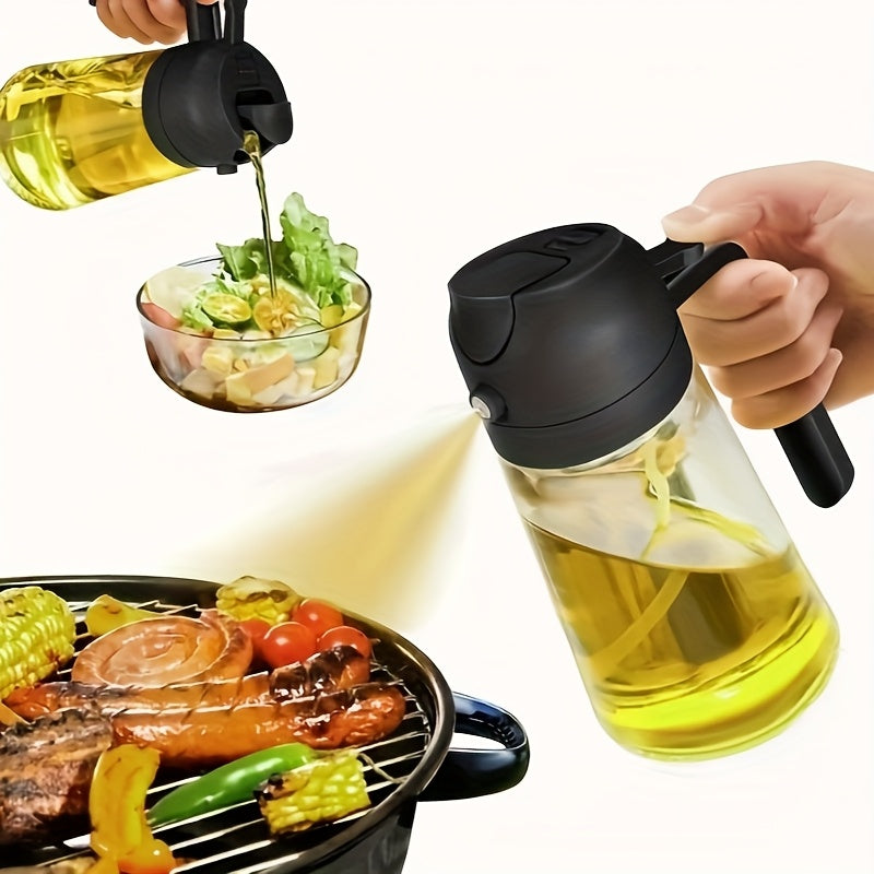 2-in-1 Oil Dispenser & Sprayer – 16oz Refillable Kitchen Spray Bottle