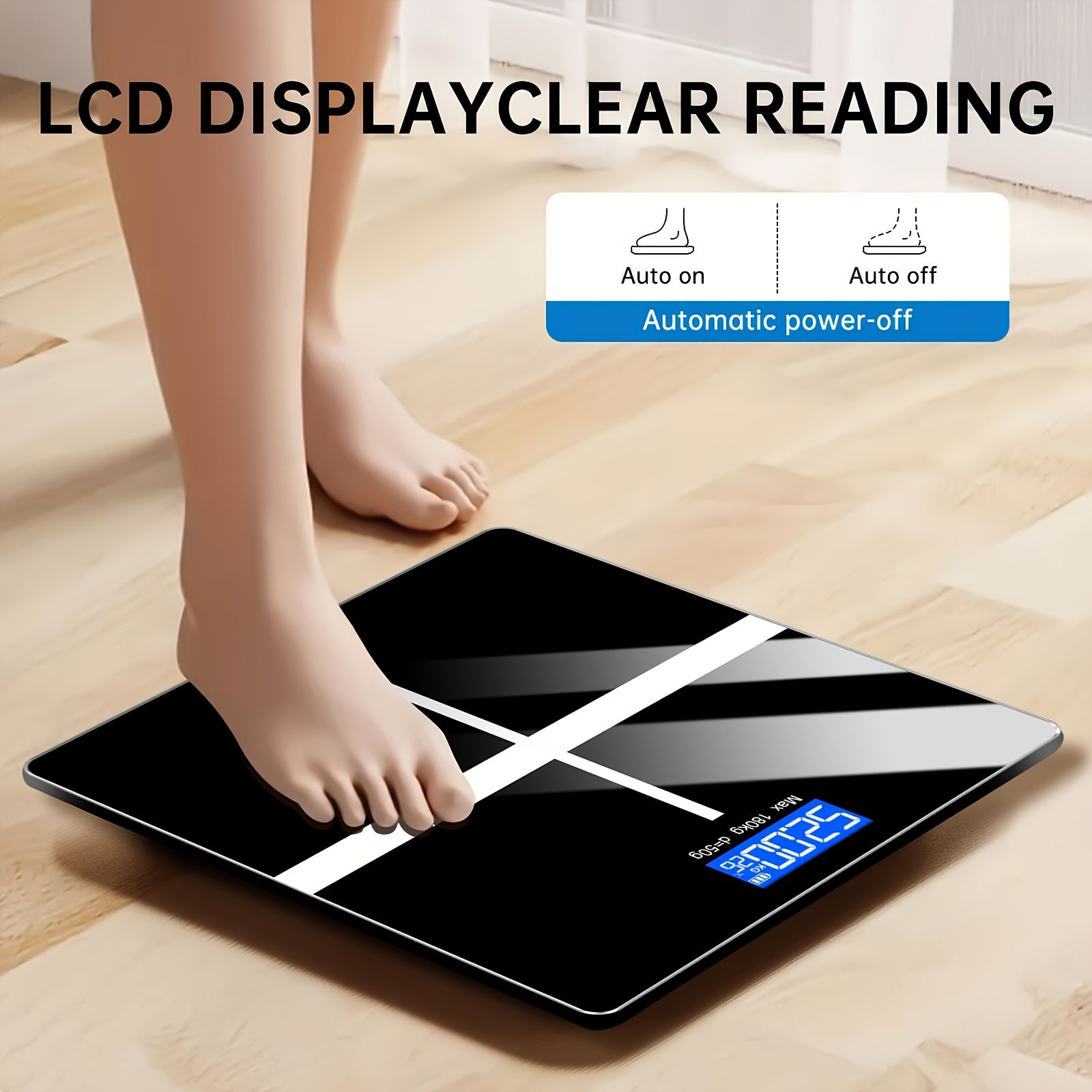 Digital Bathroom Scale – High-Precision Body Weight Scale with LCD Display