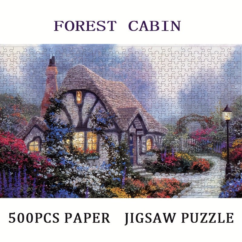 500-Piece Cozy Cabin Jigsaw Puzzle