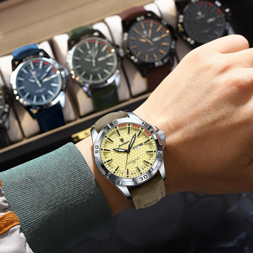 Men’s Sports Quartz Watch – Waterproof Calendar Wristwatch