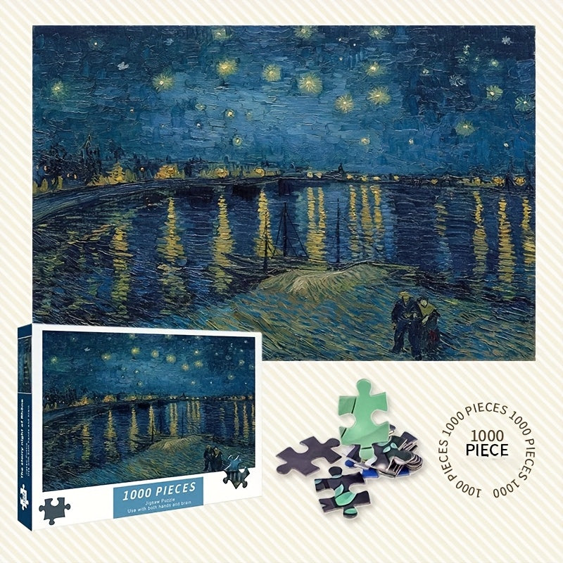 1000-Piece Van Gogh “Starry Night Over the Rhône