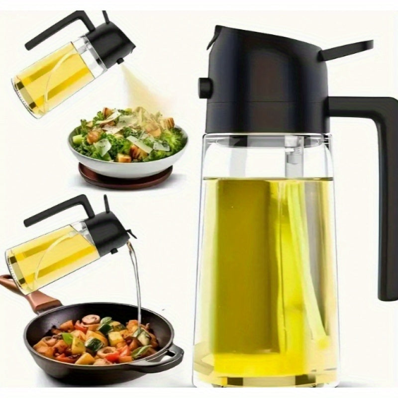 2-in-1 Oil Dispenser & Sprayer – 16oz Refillable Kitchen Spray Bottle