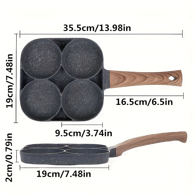 4-Hole Non-Stick Egg Frying Pan – Maifanstone Aluminum Skillet