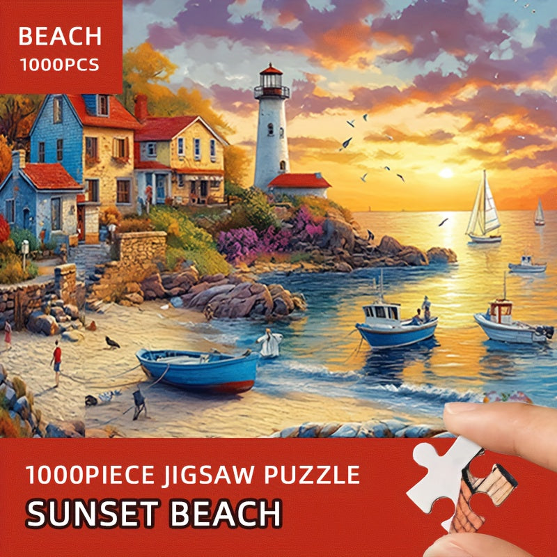 1000-Piece Beach Sunset Jigsaw Puzzle
