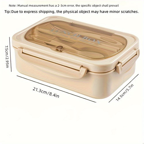 1000ml Bento Lunch Box – Leakproof 3-Compartment Food Container