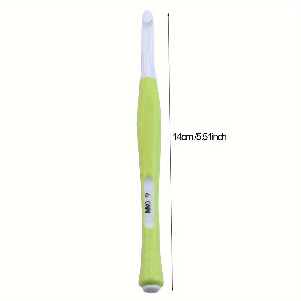 8-Piece Crochet Hook Set – Soft Handle Candy Color Knitting Hooks