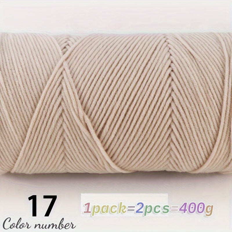 400g Multicolor Knitting Yarn – Soft Acrylic Yarn for DIY Projects