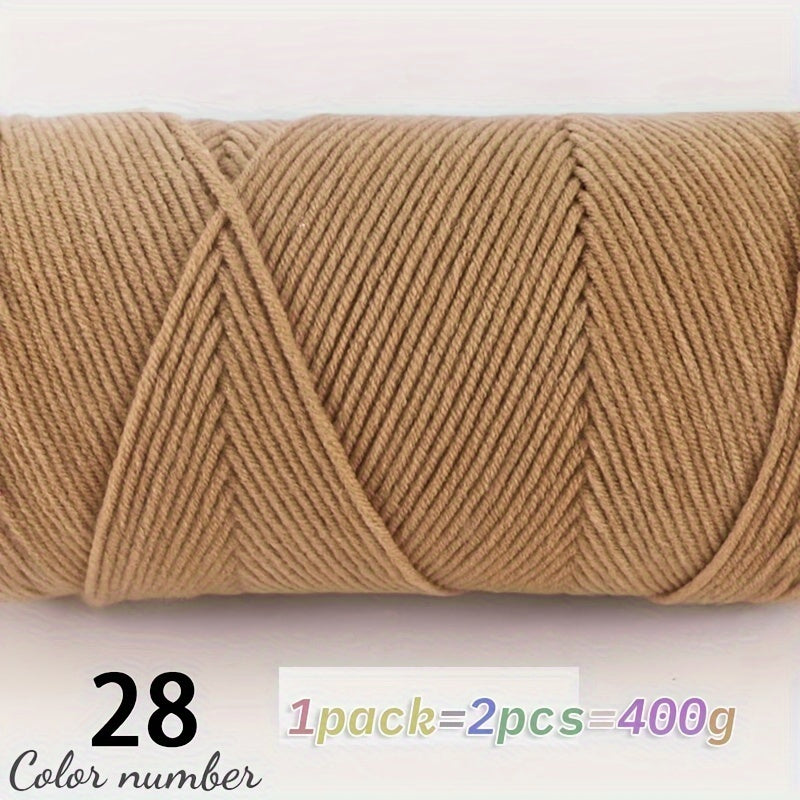 400g Multicolor Knitting Yarn – Soft Acrylic Yarn for DIY Projects