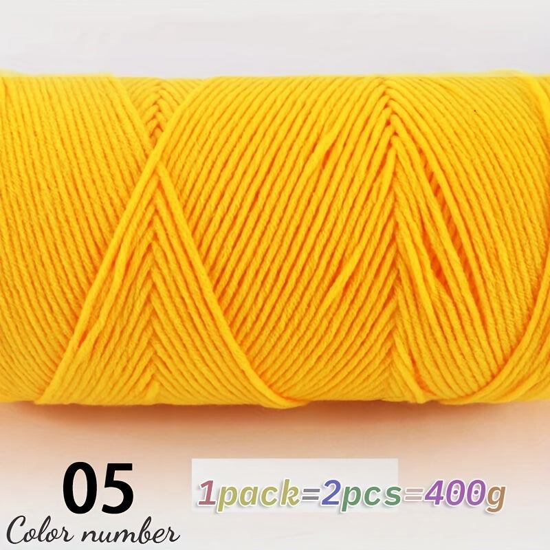 400g Multicolor Knitting Yarn – Soft Acrylic Yarn for DIY Projects