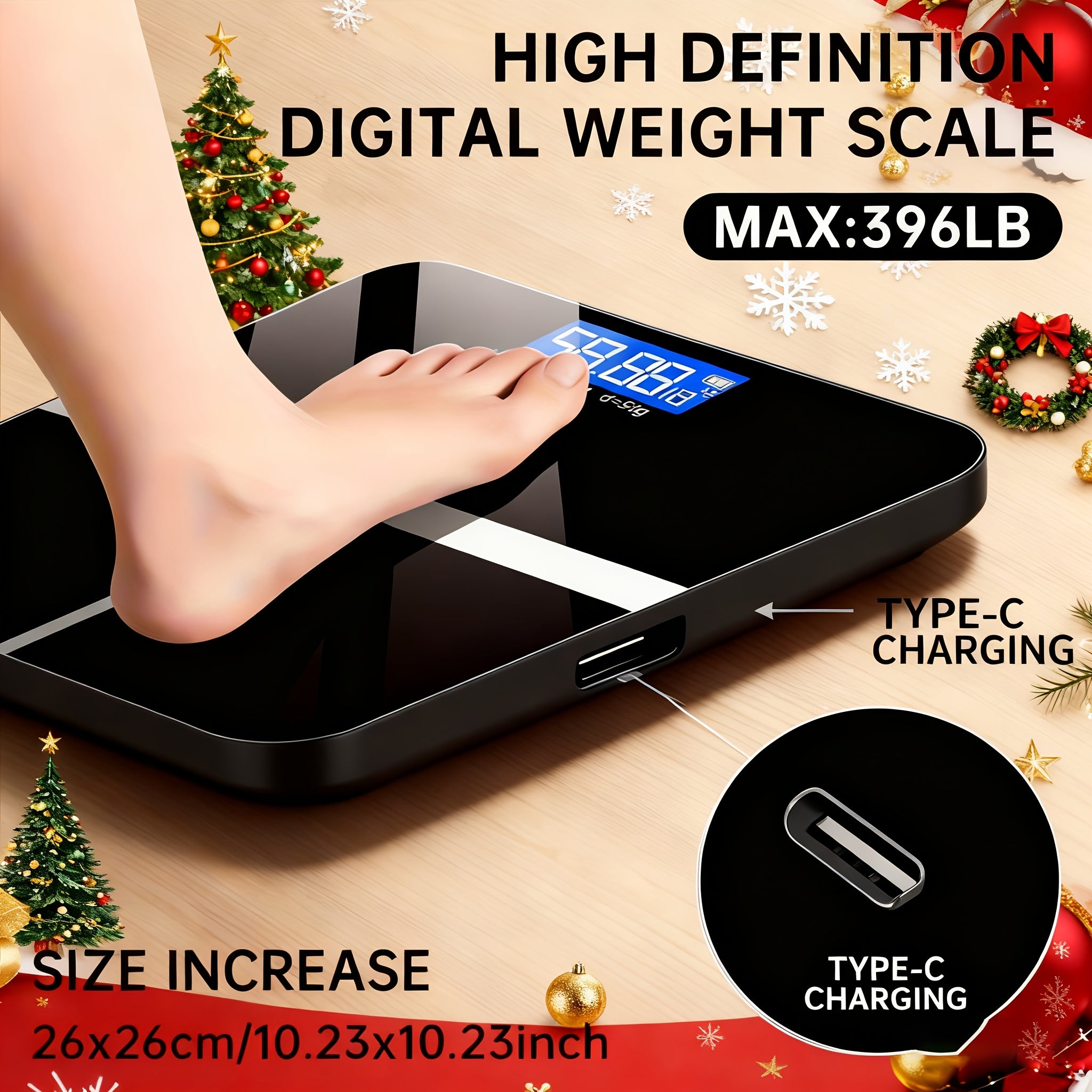 Digital Bathroom Scale – High-Precision Body Weight Scale with LCD Display