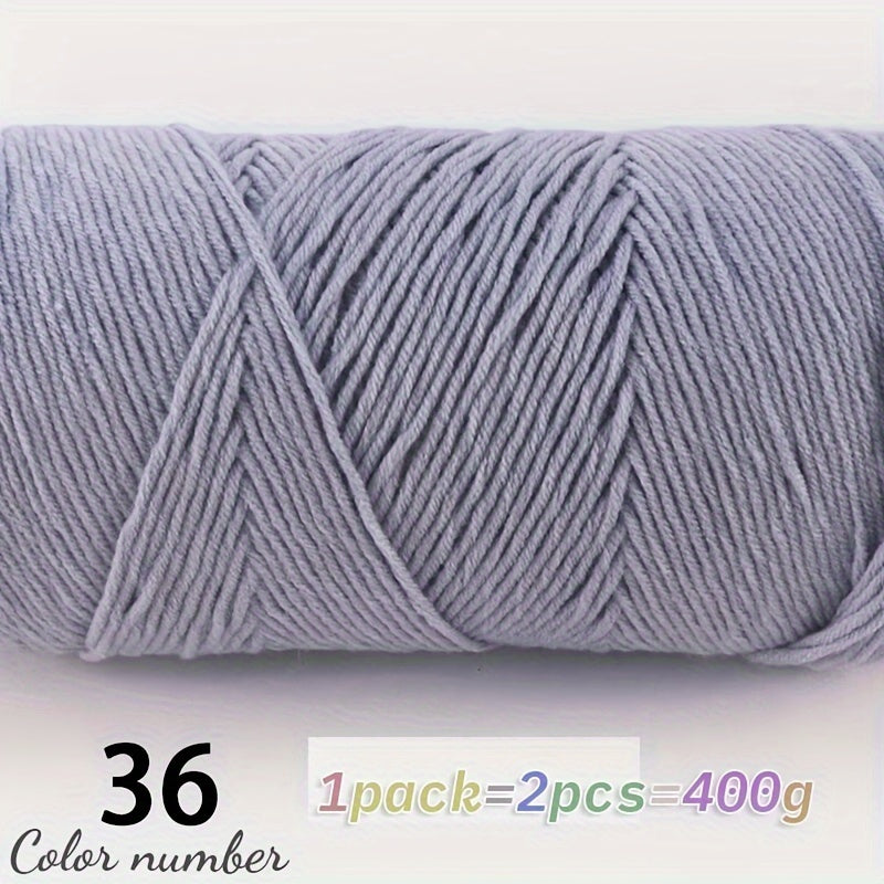 400g Multicolor Knitting Yarn – Soft Acrylic Yarn for DIY Projects