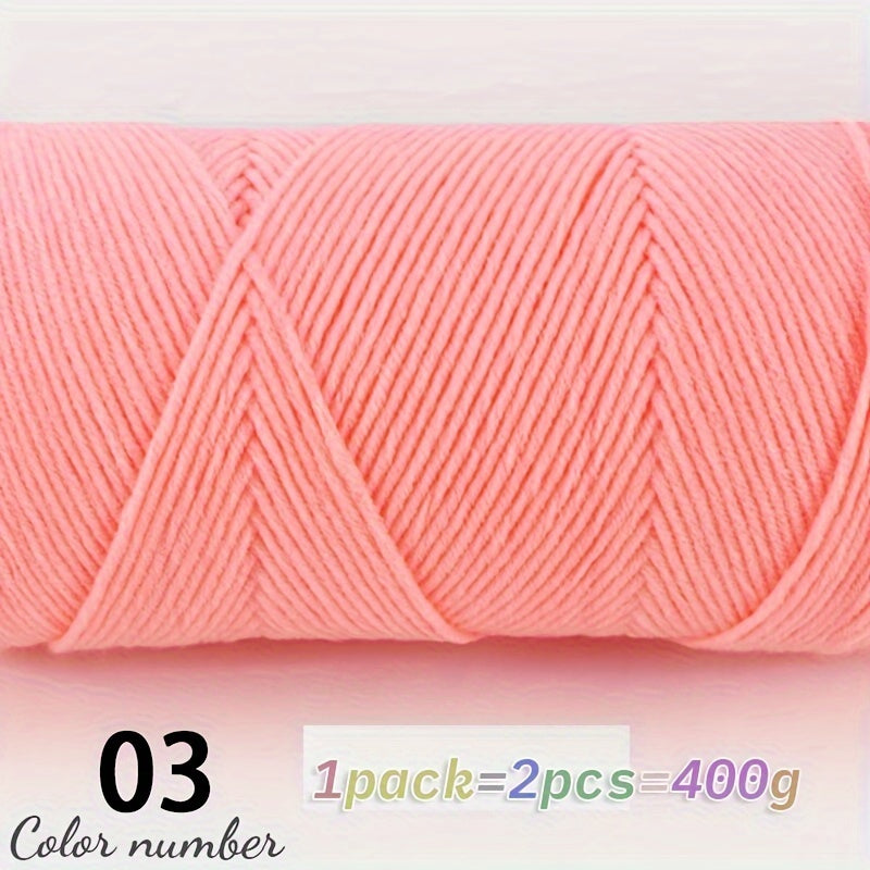 400g Multicolor Knitting Yarn – Soft Acrylic Yarn for DIY Projects