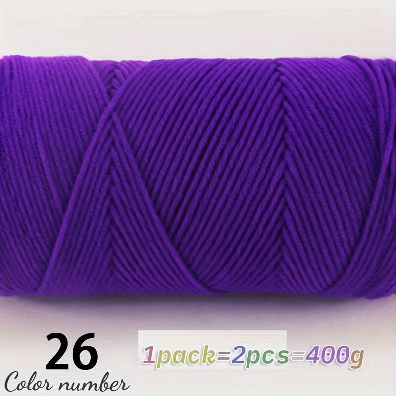 400g Multicolor Knitting Yarn – Soft Acrylic Yarn for DIY Projects