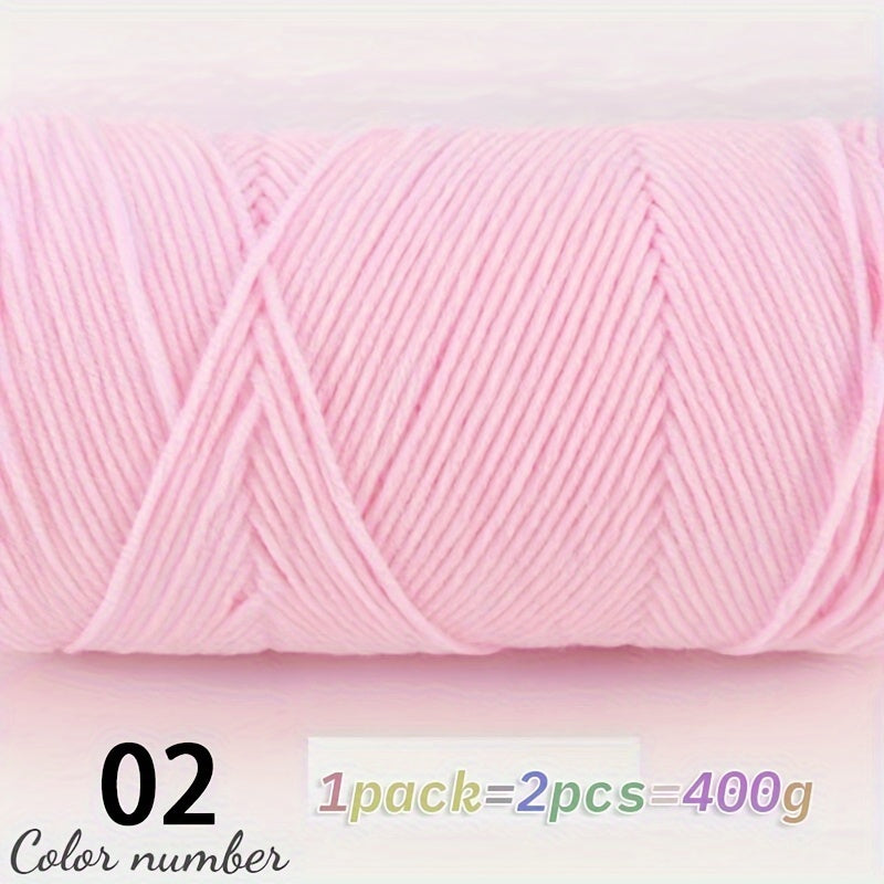400g Multicolor Knitting Yarn – Soft Acrylic Yarn for DIY Projects