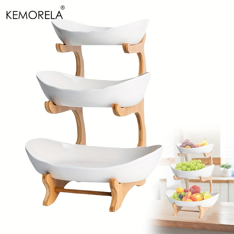 2/3-Tier Fruit Basket Stand – Large Capacity Kitchen Counter Organizer