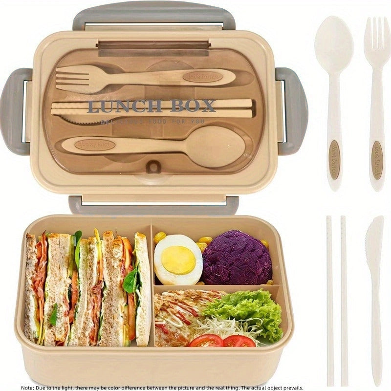 1000ml Bento Lunch Box – Leakproof 3-Compartment Food Container