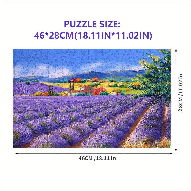 500-Piece Lavender Flower Jigsaw Puzzle