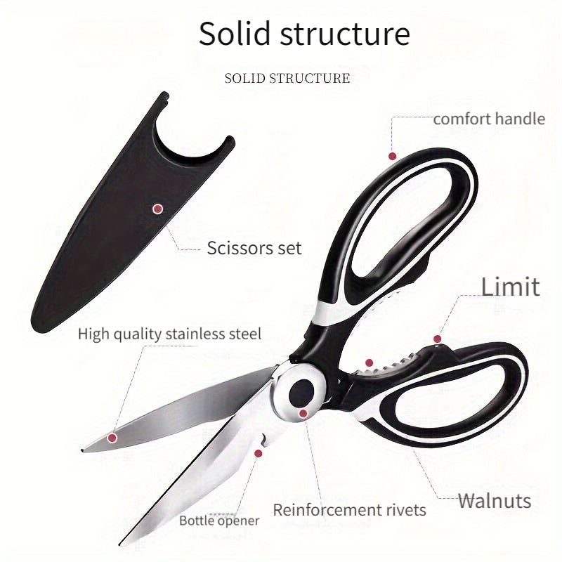 Heavy-Duty Kitchen Scissors – Stainless Steel Multi-Purpose Food Shears