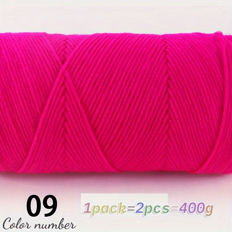 400g Multicolor Knitting Yarn – Soft Acrylic Yarn for DIY Projects