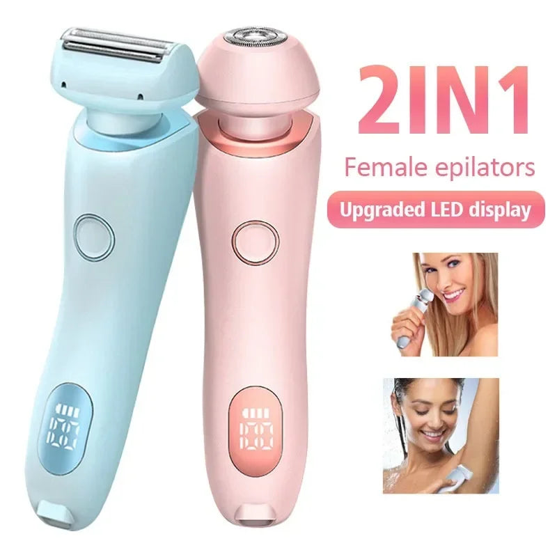 2-in-1 Women’s Electric Hair Remover – USB Rechargeable Wet & Dry Shaver