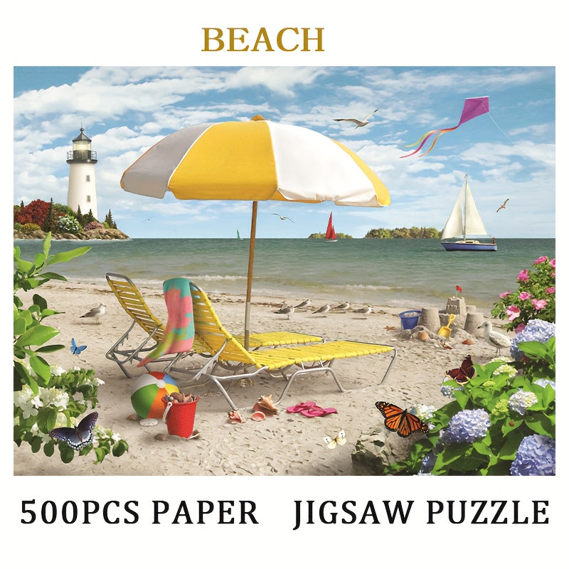 500-Piece Beach Jigsaw Puzzle