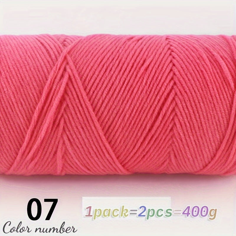 400g Multicolor Knitting Yarn – Soft Acrylic Yarn for DIY Projects