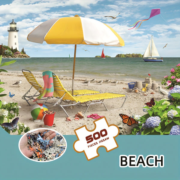 500-Piece Beach Jigsaw Puzzle