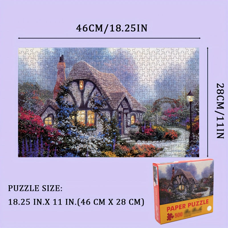500-Piece Cozy Cabin Jigsaw Puzzle