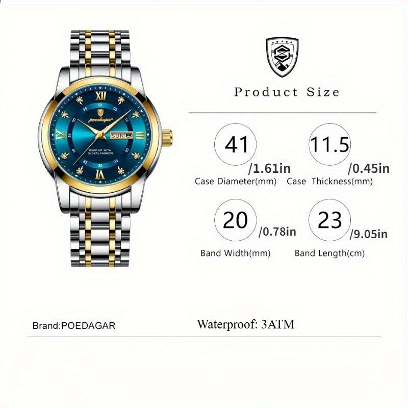 Luxury Sports Calendar Casual Fashion Men's Quartz Watch