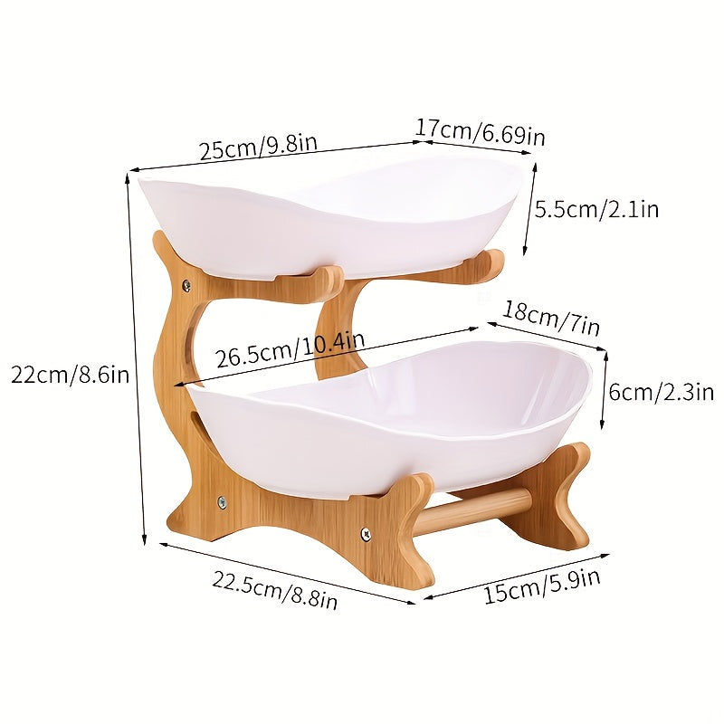 2/3-Tier Fruit Basket Stand – Large Capacity Kitchen Counter Organizer