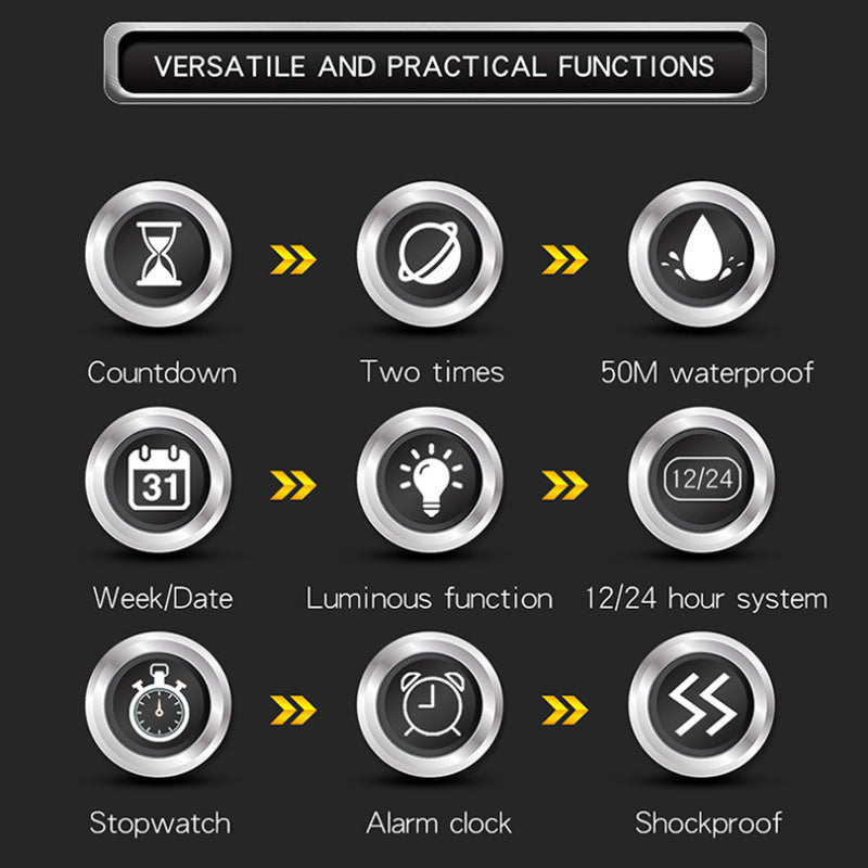 Multifunctional Sports Watch – Waterproof Digital Outdoor Watch