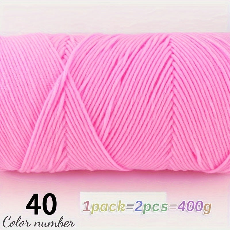 400g Multicolor Knitting Yarn – Soft Acrylic Yarn for DIY Projects