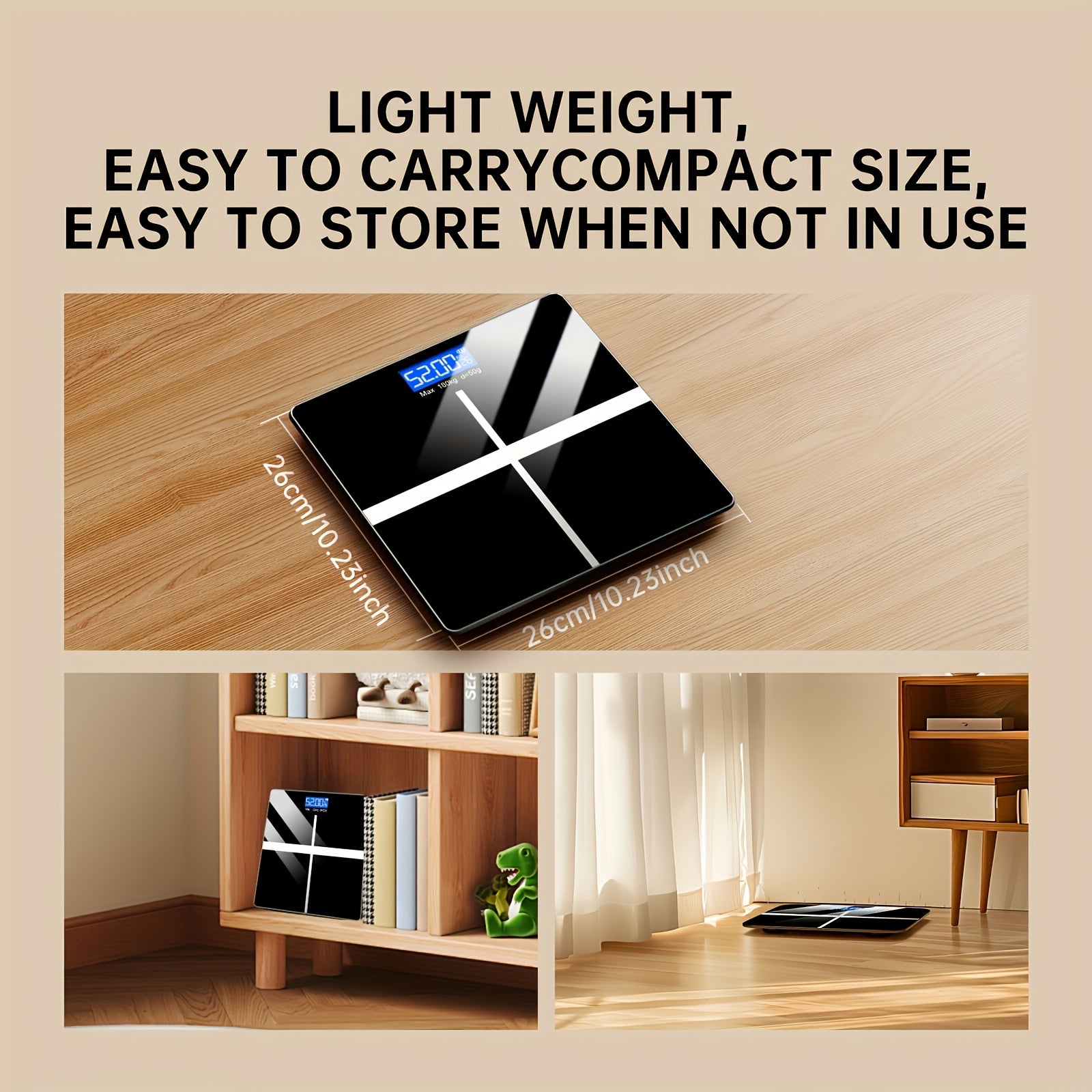 Digital Bathroom Scale – High-Precision Body Weight Scale with LCD Display