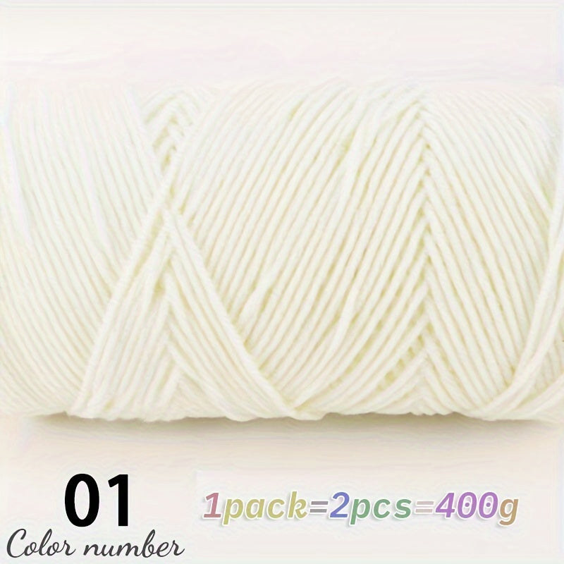 400g Multicolor Knitting Yarn – Soft Acrylic Yarn for DIY Projects