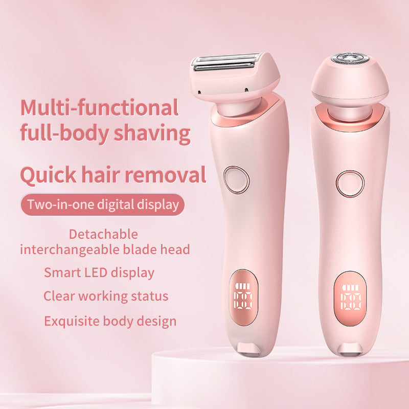 2-in-1 Women’s Electric Hair Remover – USB Rechargeable Wet & Dry Shaver