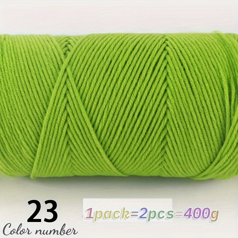 400g Multicolor Knitting Yarn – Soft Acrylic Yarn for DIY Projects