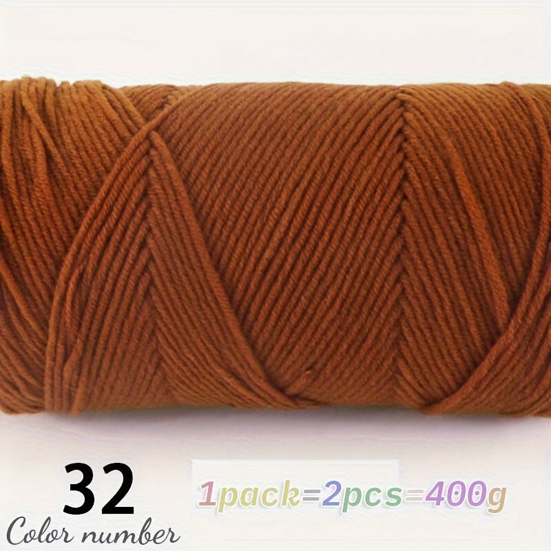 400g Multicolor Knitting Yarn – Soft Acrylic Yarn for DIY Projects