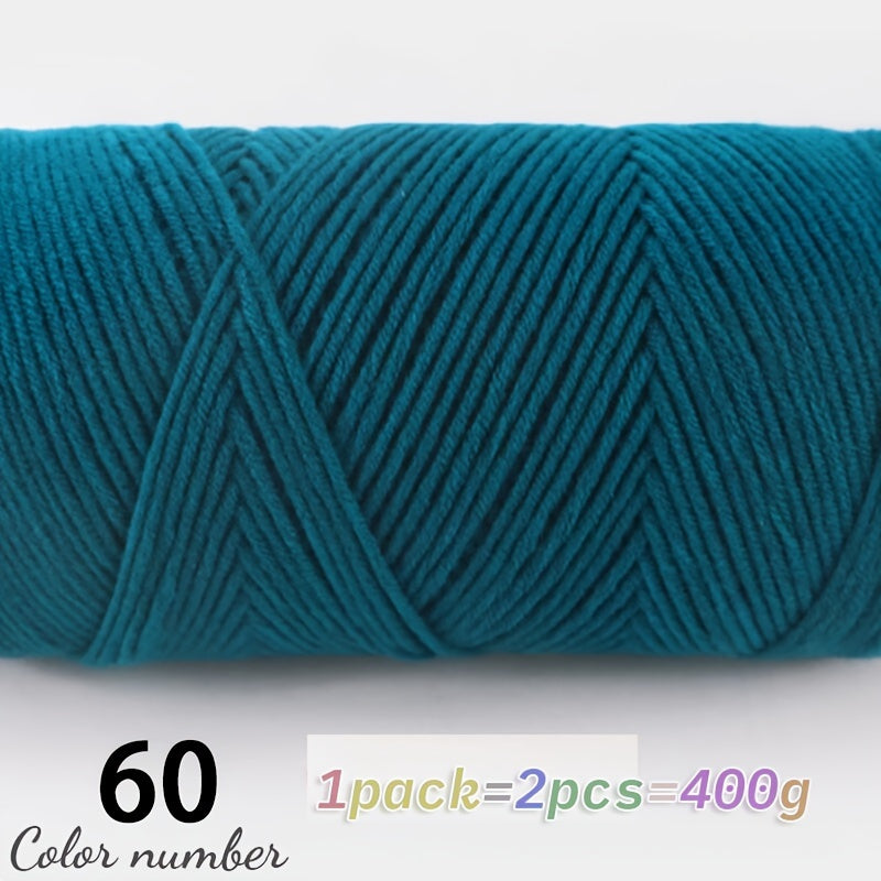 400g Multicolor Knitting Yarn – Soft Acrylic Yarn for DIY Projects