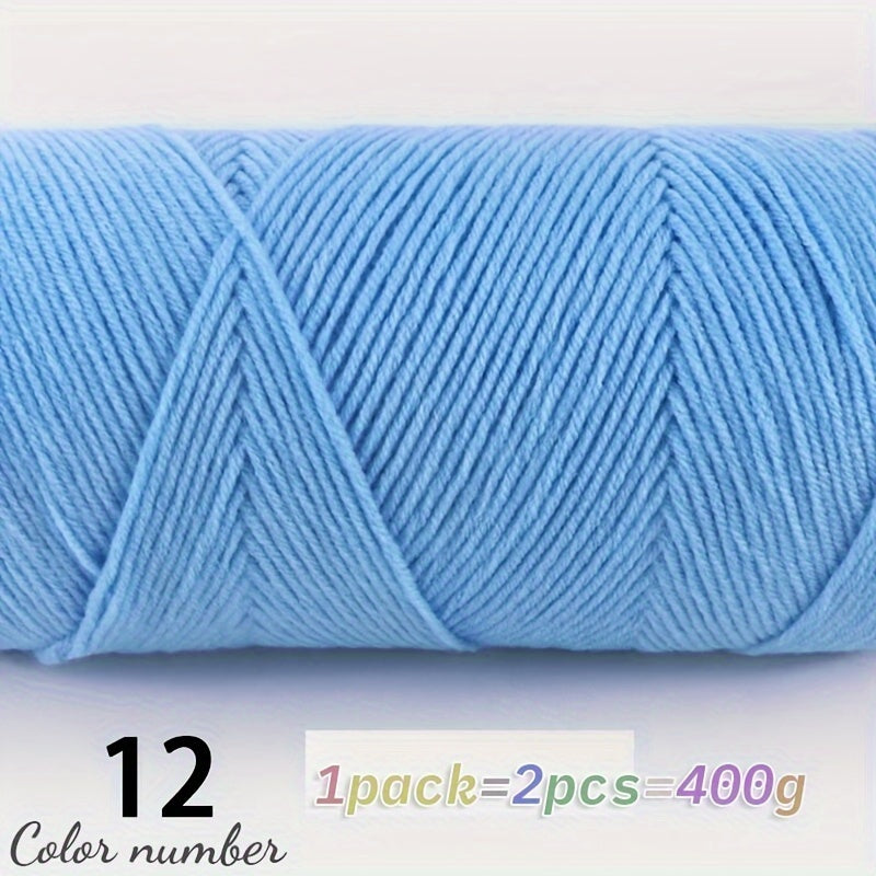 400g Multicolor Knitting Yarn – Soft Acrylic Yarn for DIY Projects
