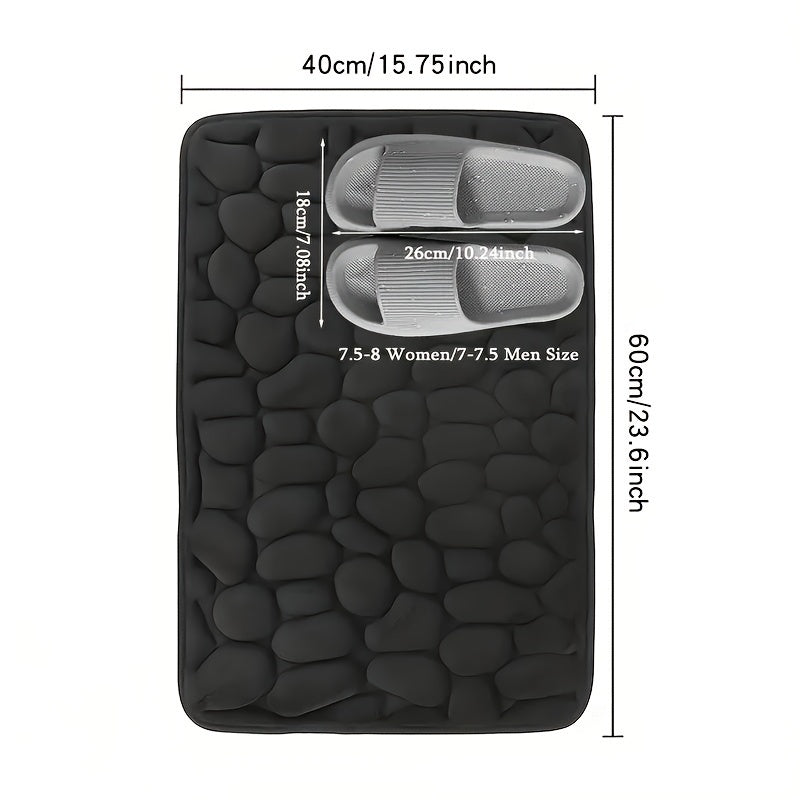 Soft Coral Velvet Bath Mat – Non-Slip Absorbent Bathroom Rug